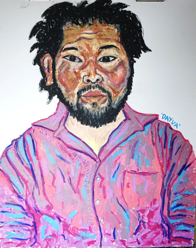 Dayva, 2016, oil pastel on bristol board, 24 x 19 inches (Copy)